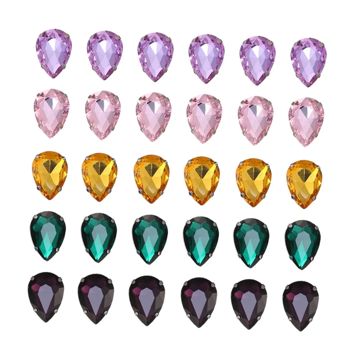 Стрази Скляні Стрази Крапля Води з Кігтями, 100 шт, фото №9