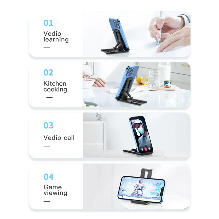 Держатель-стойка Sailing Desktop ESSAGER для телефону чорний, фото №7