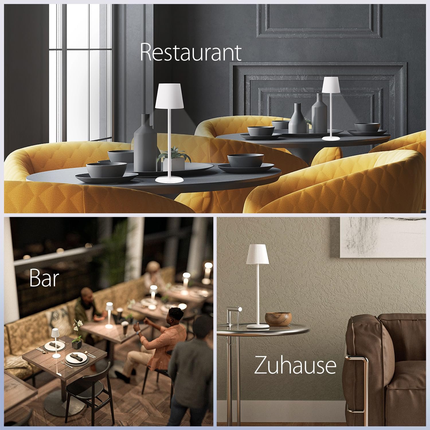 Настільна лампа SECURIT Feline LED Бездротова USB Біла, фото №7