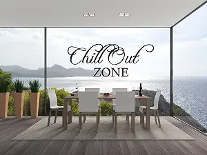 Наклейка на стіну INDIGOS UG Chill Out Zone 120 x 45 см Black synthetic.ua - Фото 1