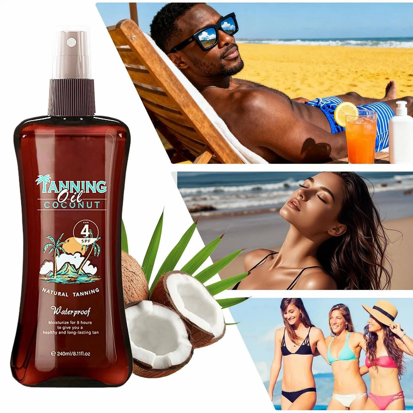 Крем для автозасмаги Зволожуючий Натуральний для тіла 240 мл, фото №4