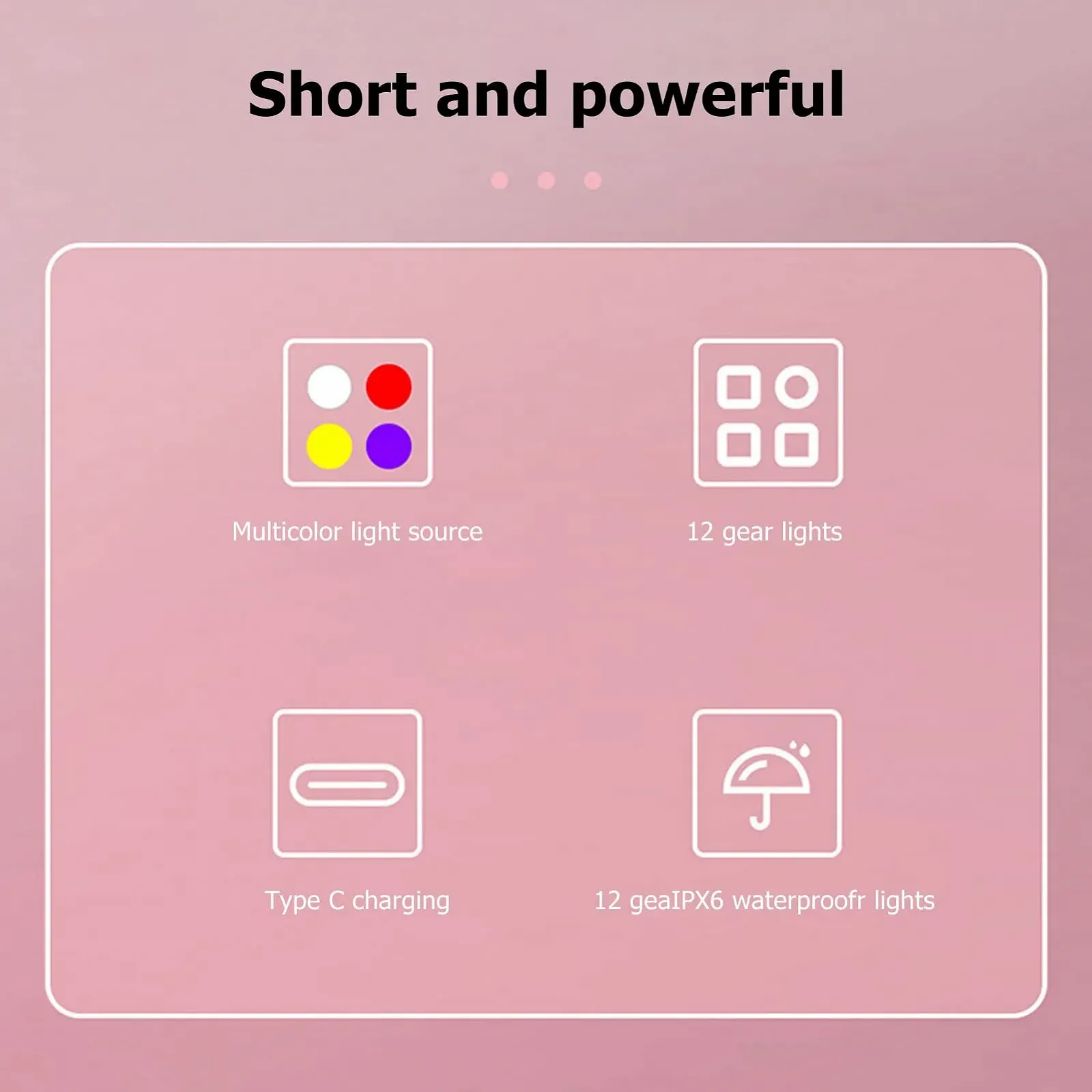Ліхтарик брелок Key Roll Міні Портативний LED 400 люмен Type C Перезаряджуваний IPX6 для кемпінгу на відкритому повітрі Прозорий рожевий, фото №6