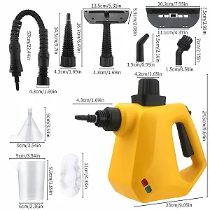 Ручний пароочисник 1000 W 3.0 Bar 350 ml з 9 аксесуарами для дому та автомобіля synthetic.ua - Фото 1