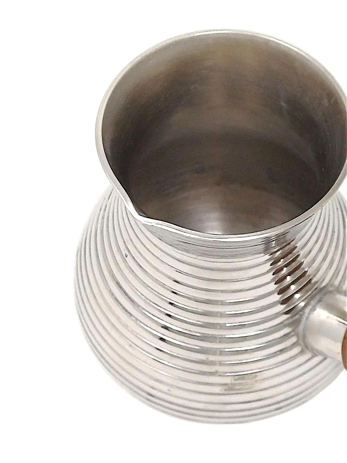 Турка Cezve 500 мл Никелированная латунь Съемная деревянная ручка, фото №4