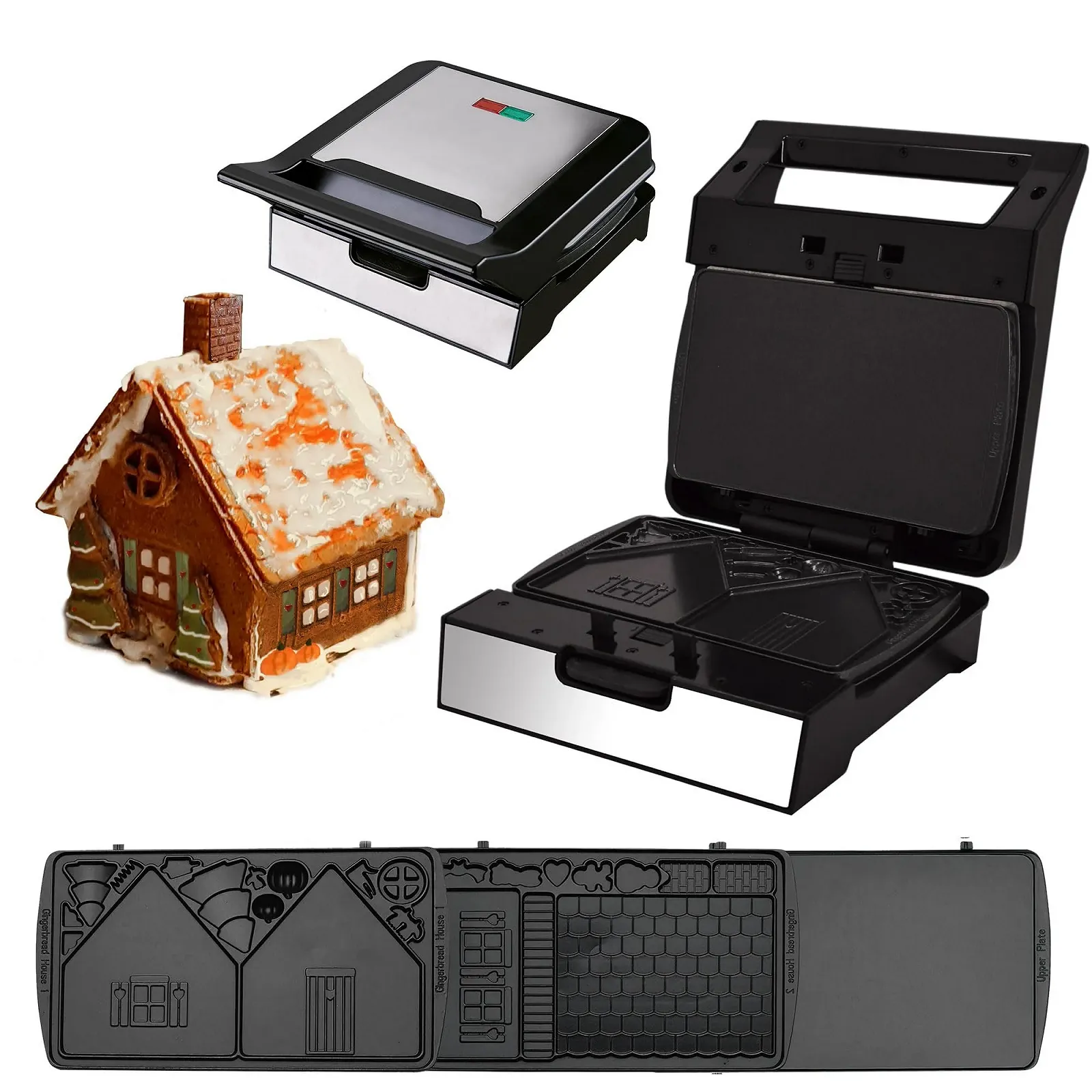 Устройство для приготовления имбирных пряников Syntrox Germany MM-1400W со съемными пластинами для выпечки, черный, фото №6 Устройство для приготовления имбирных пряников Syntrox Germany MM-1400W со съемными пластинами для выпечки, черный, фото №6