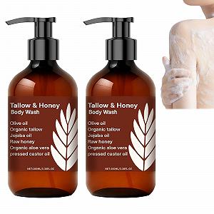 Гель для душу з талом та медом Пілінг Алое Вера Оливкова олія Зволожувальна формула (2 шт) - Фото 1
