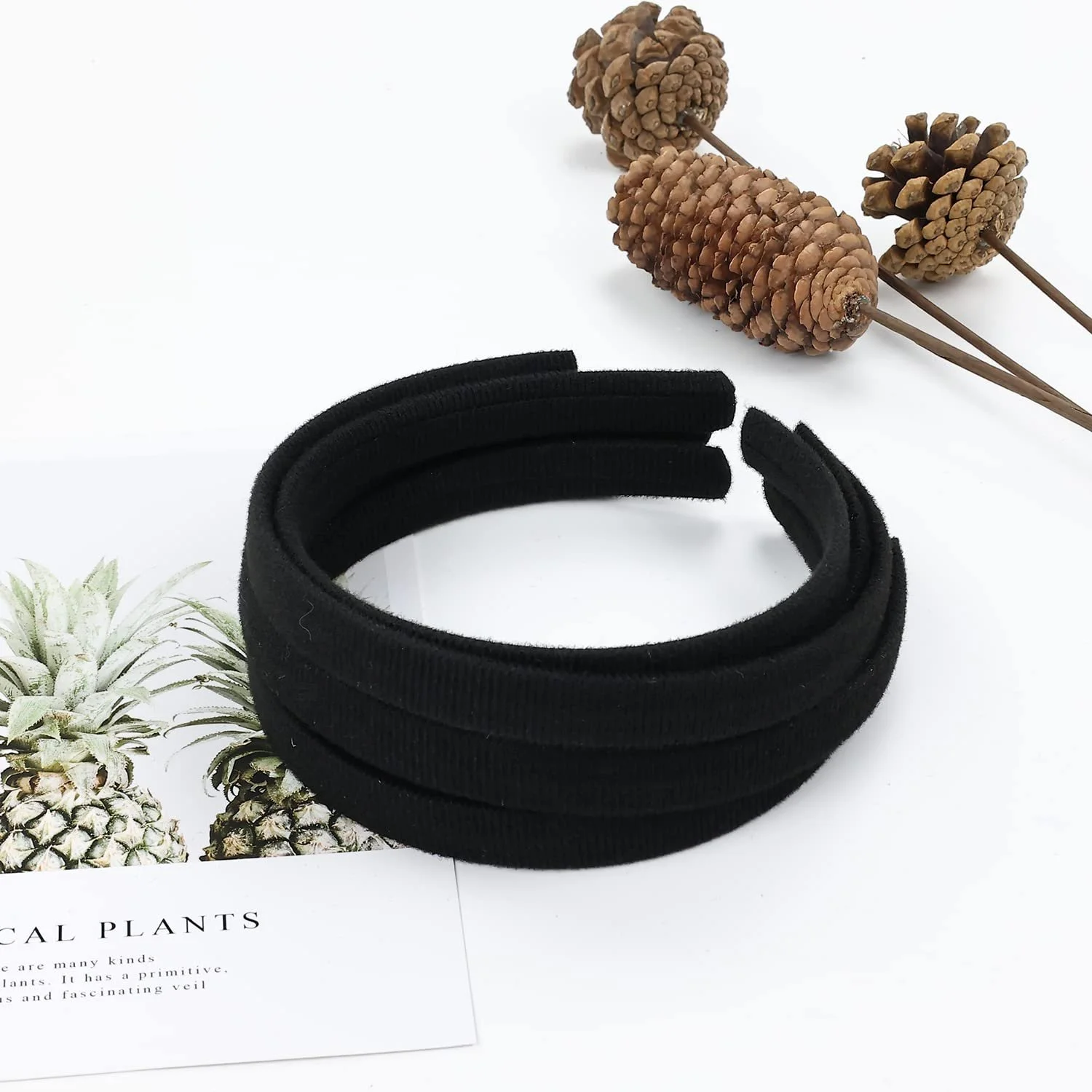 Обруч Тканинний Однотонний Чорний, фото №8