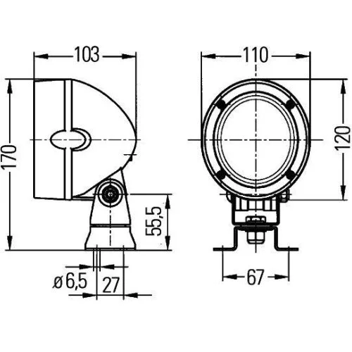 Рабочая фара HELLA 1GM 996 134-081 для BOMAG LIEBHERR FENDT STILL LINDE, фото №3