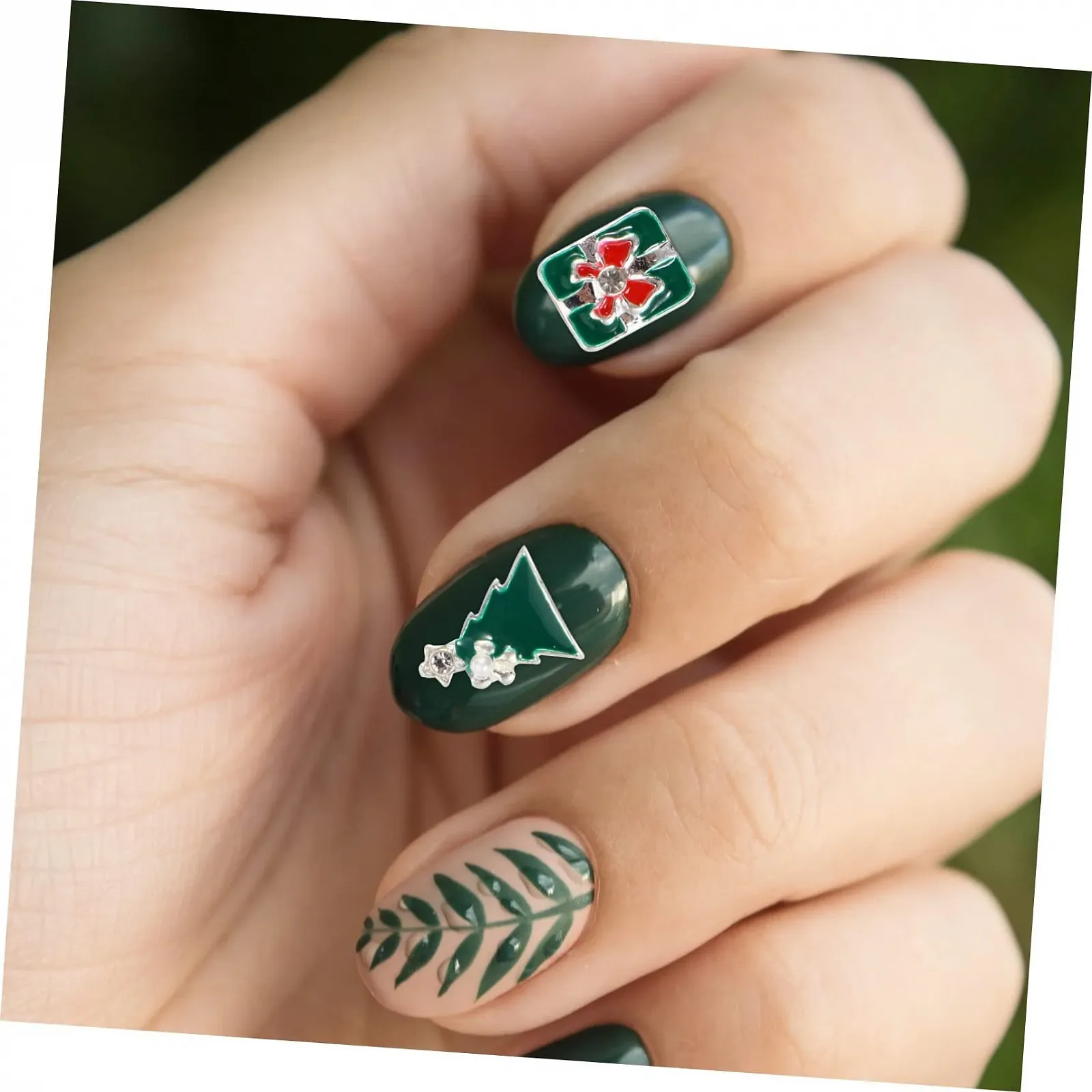 Украшения для ногтей LALAFINA Рождественские из сплава со снежинками, стразы для ногтей, аксессуары для украшения ногтей, фото №3