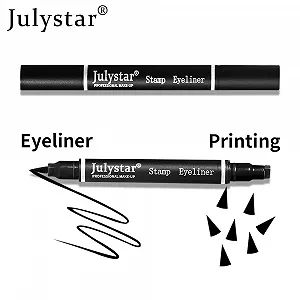Підводка-штамп Julystar Cool Black Seal водостійка та не розмазується, з двома наконечниками synthetic.ua - Фото 1