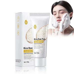 Очищающее средство для лица Рисовая Глина Пенка (100 мл), Очищение лица, Очищающая пенка, Глубокое очищение от черных точек, Очиститель пор, Рисовая пенка для умывания, Мягкое очищение для проблемной кожи - Фото 1