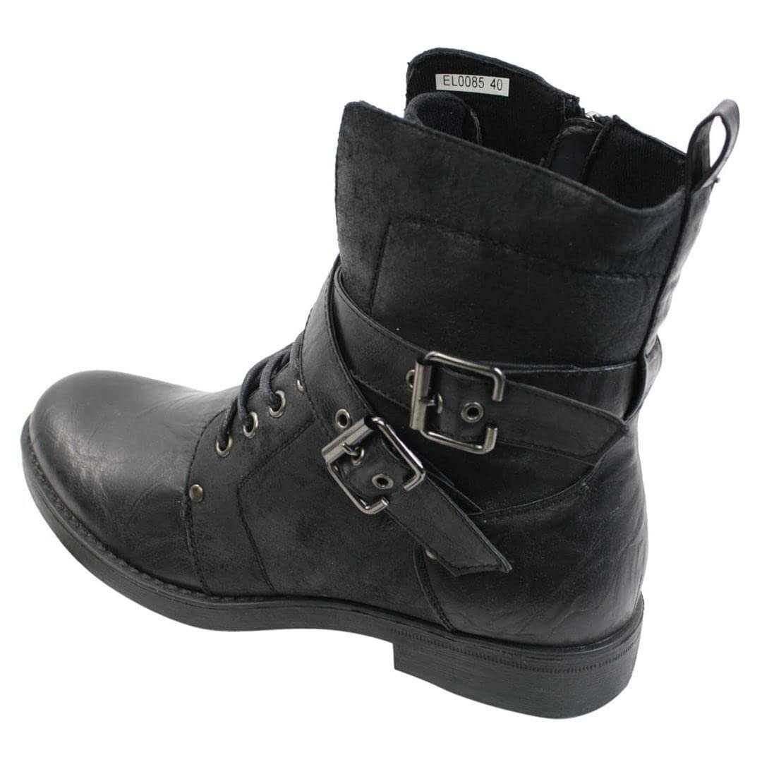 Ботинки Punk Rock Goth Elmo elong EL0085 Кожаные Коричневый Черный 39 EU, фото №3
