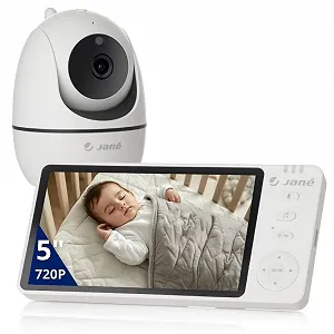 Детская видеоняня с монитором 5'' Jané Eye Pro с поворотной камерой энергосберегающим аккумулятором Wi-Fi Белый - Фото 1