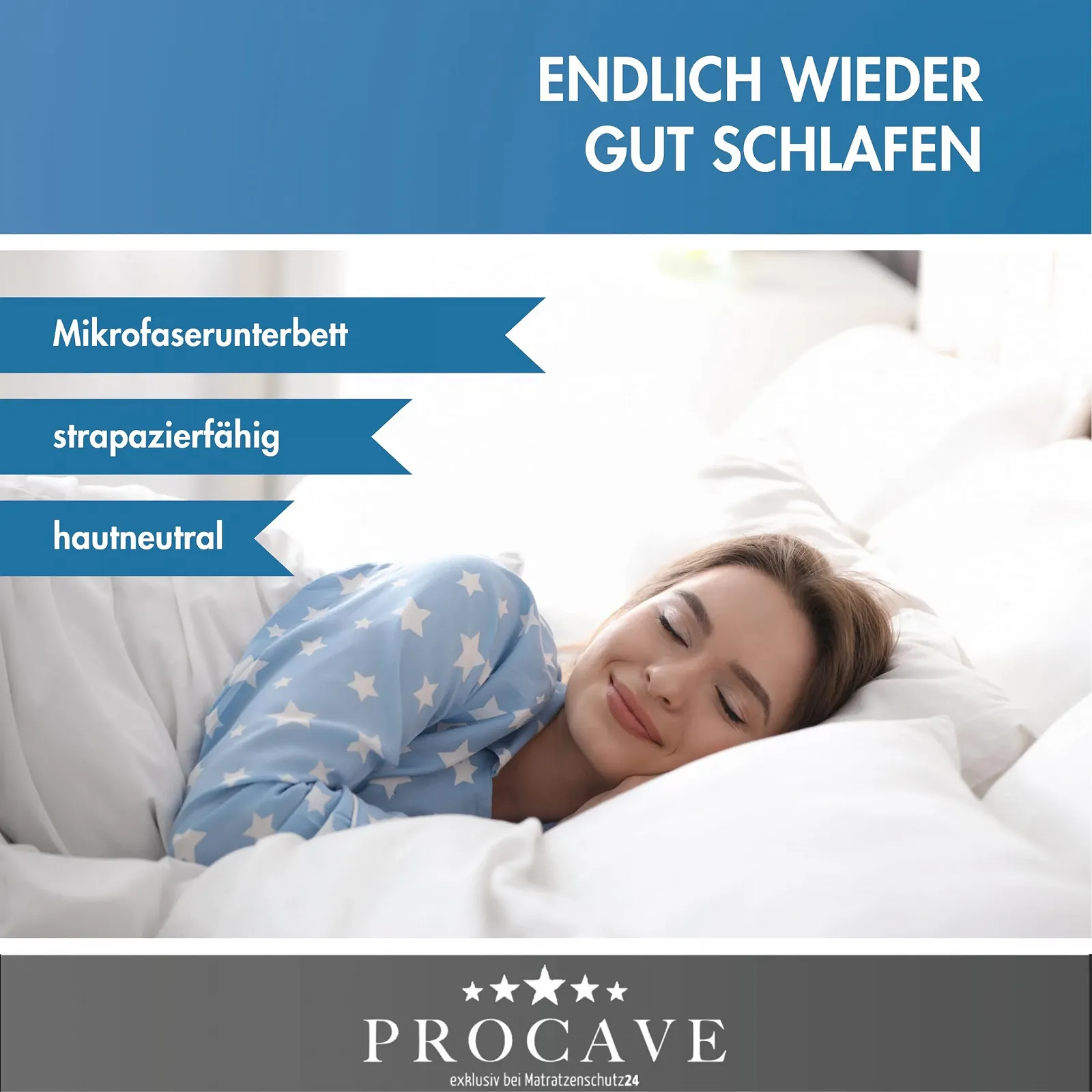 Захисний чохол на матрац PROCAVE Micro-Comfort Білий 100 x 200 см з бортиком, висота до 30 см, фото №8 Захисний чохол на матрац PROCAVE Micro-Comfort Білий 100 x 200 см з бортиком, висота до 30 см, фото №8