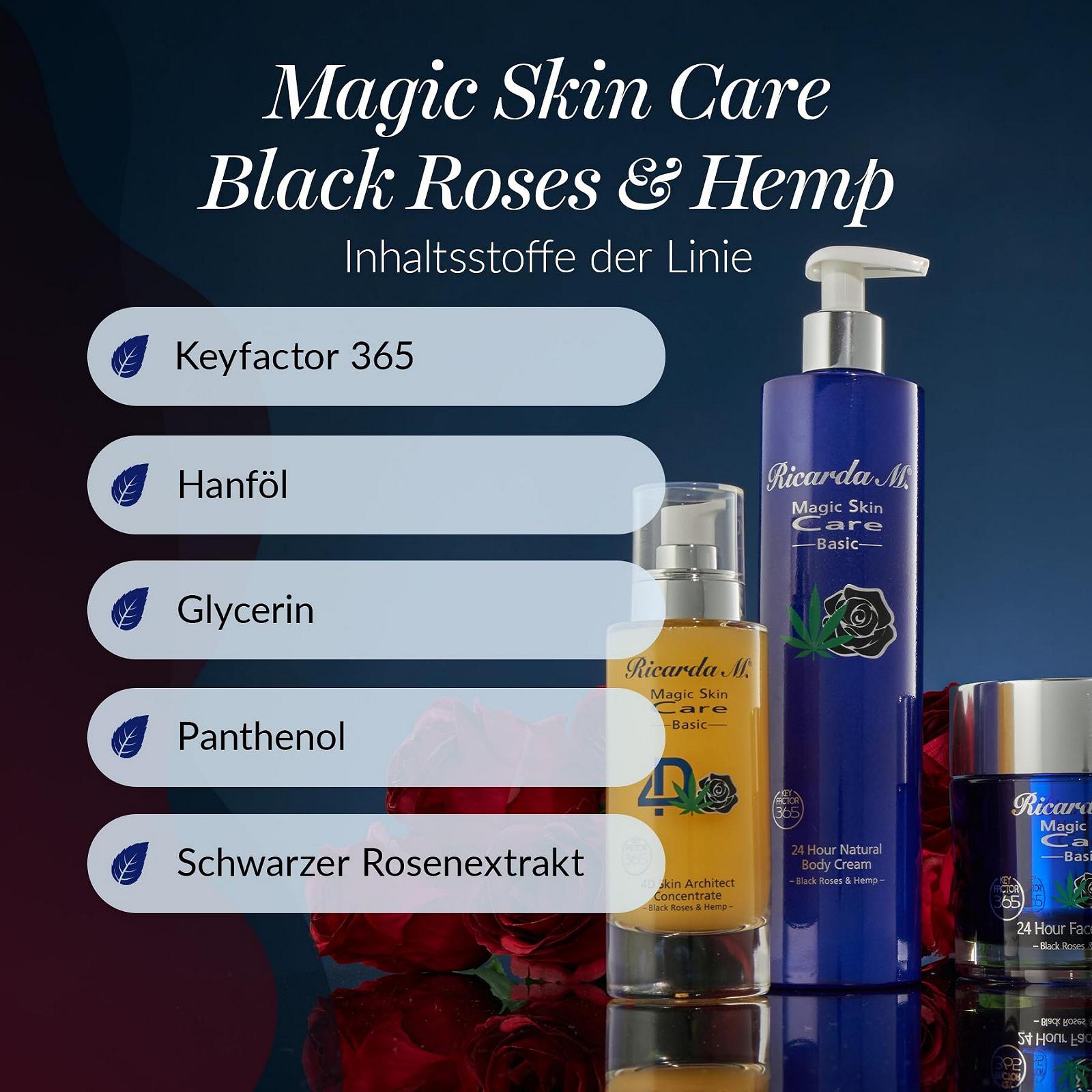 Гель для душу Ricarda M. MSC 24 Hour Black Roses & Hemp Антивіковий 400 мл, фото №3 Гель для душу Ricarda M. MSC 24 Hour Black Roses & Hemp Антивіковий 400 мл, фото №3