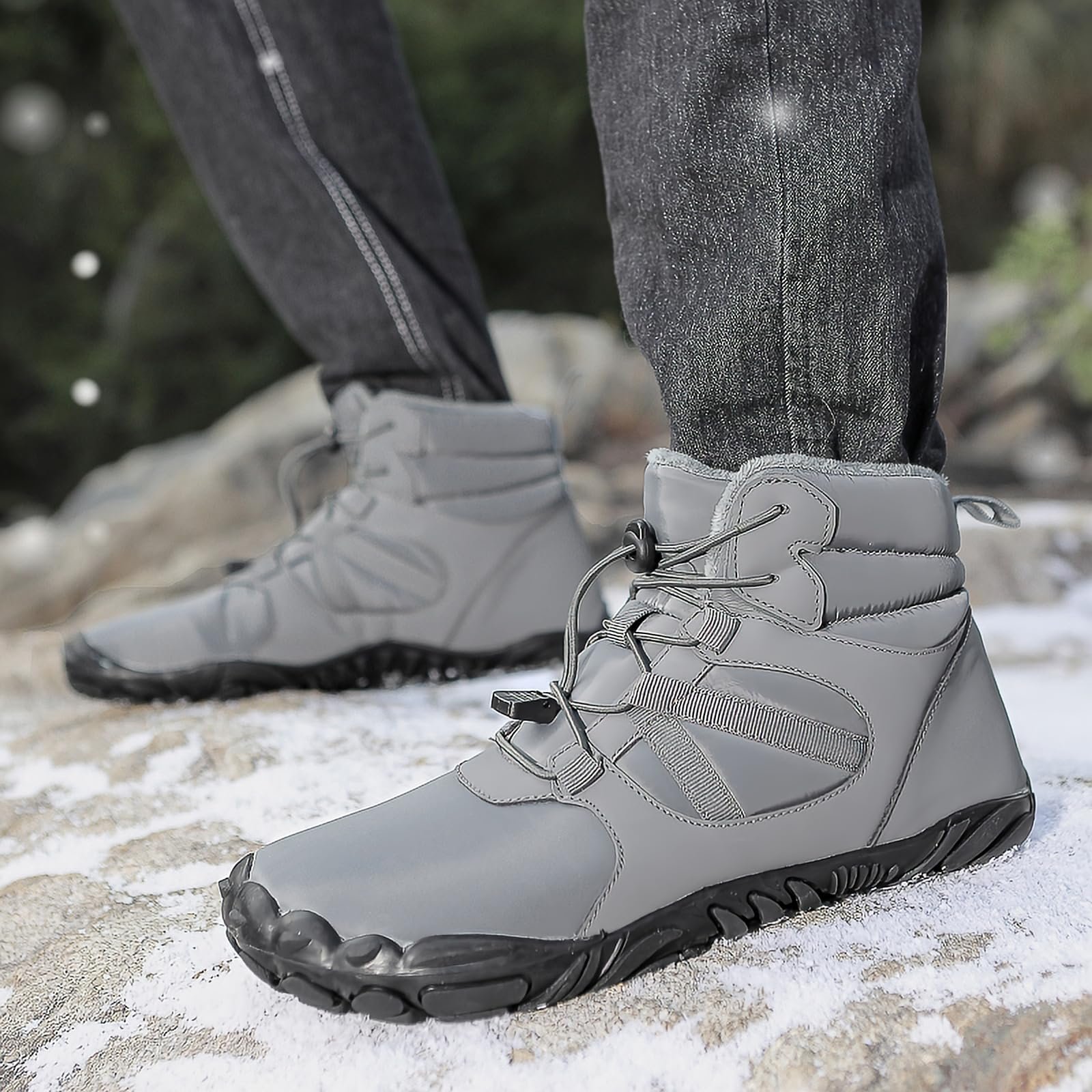 Ботинки зимние Payesrui Waterproof Unisex Легкие Нескользящие с теплой подкладкой для мужчин и женщин для трейлраннинга, фото №6