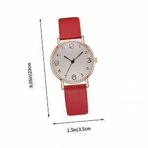 Наручные часы PartyKindom 2 шт. Кварцевые С браслетом PU и бежевым synthetic.ua - Фото 1