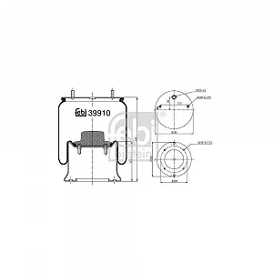Пневморесора (балон) FEBI BILSTEIN 39910 для SAF SCHMITZ CARGOBULL synthetic.ua - Фото 1