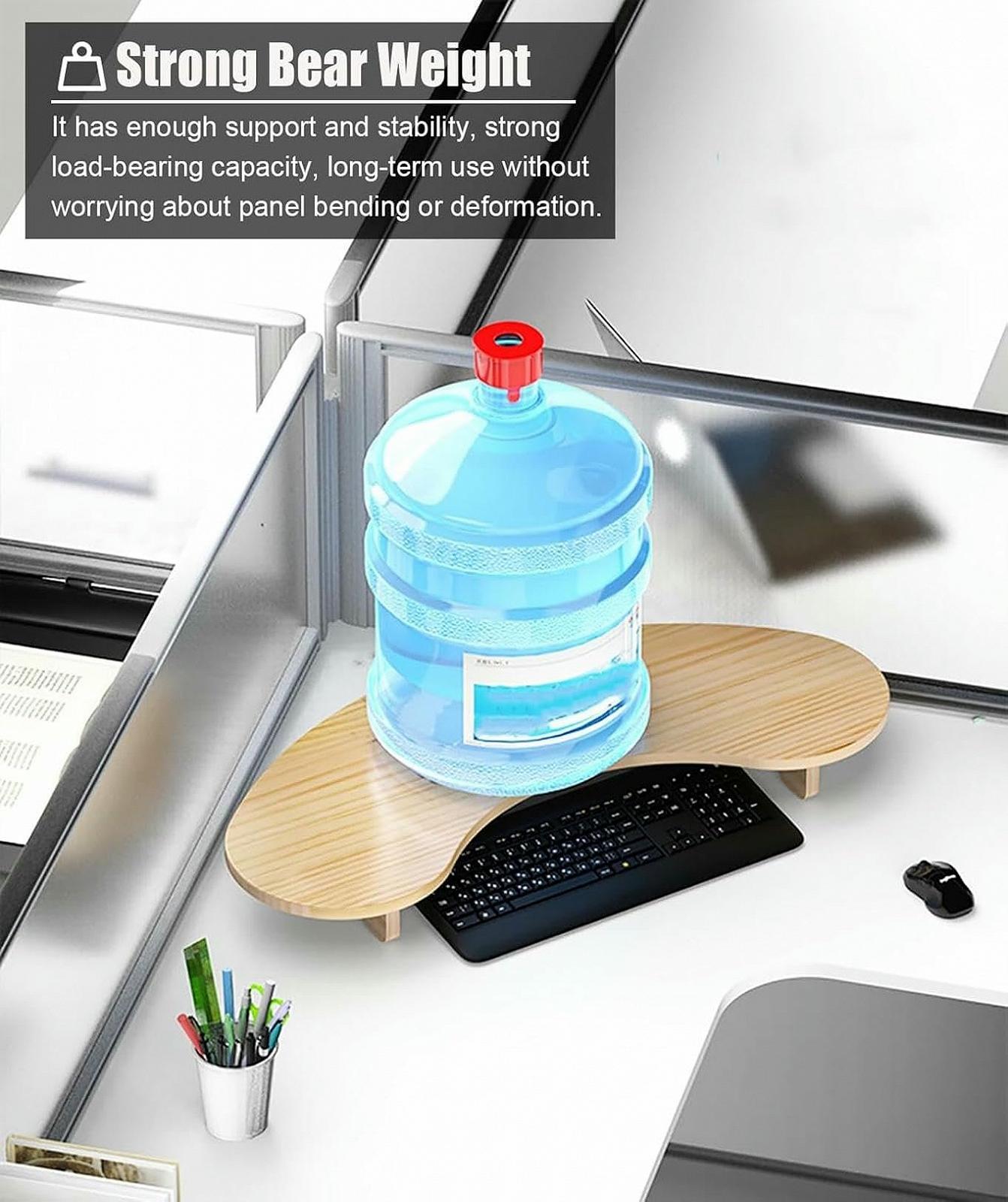 Подставка для монитора угловая Деревянная подставка для ноутбука для стола Органайзер для принтера Планшетный монитор Решение для экономии места для класса Конференц-зал, фото №4