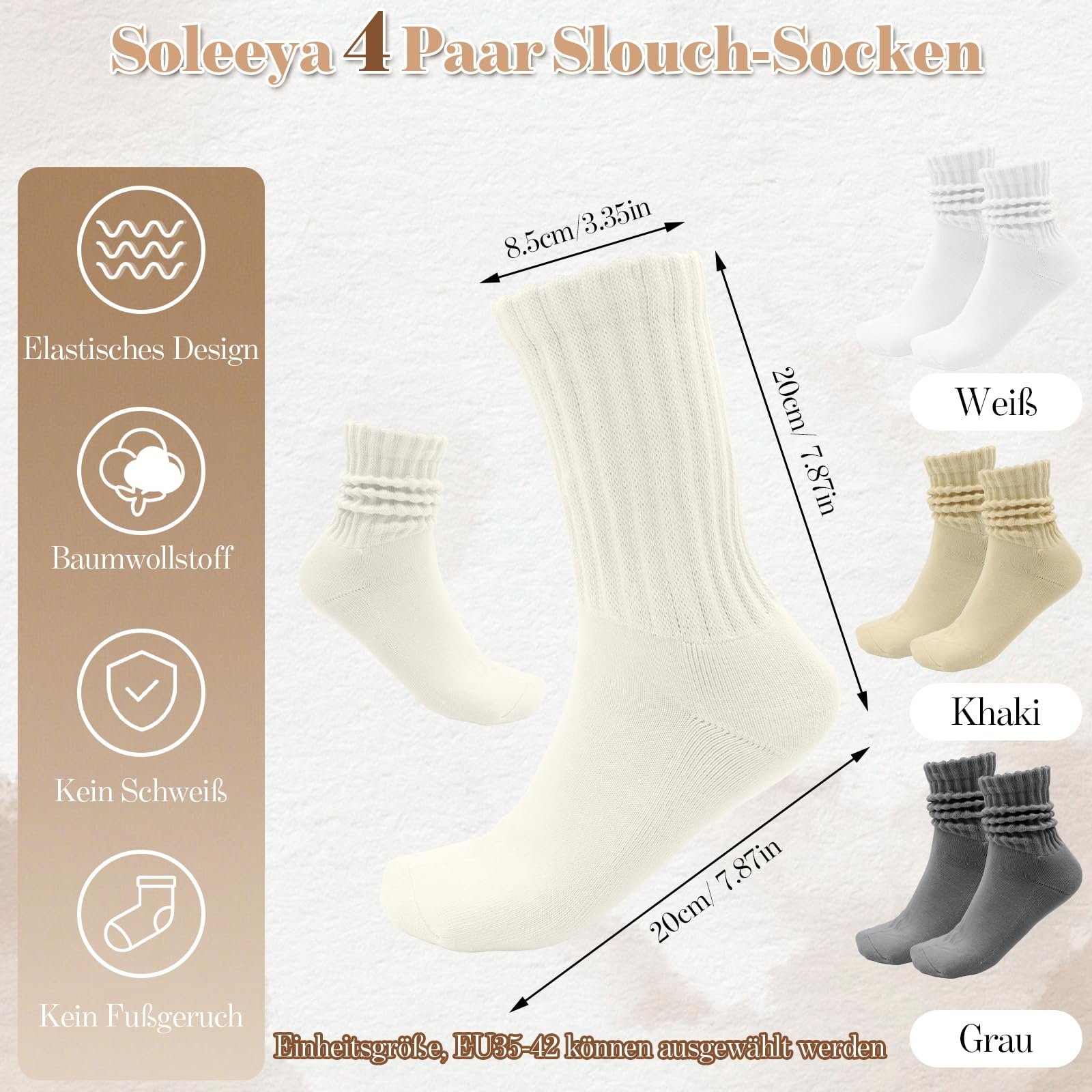 4 пары носков, 35-42, фото №2