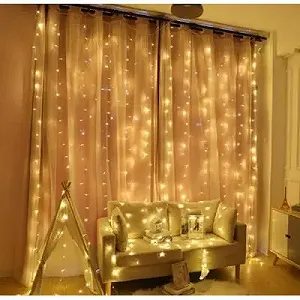 Гирлянда BPNY штора с пультом тепло-белый цвет 240 LED 3Мх2М 3АА 14W 115999 - Фото 1