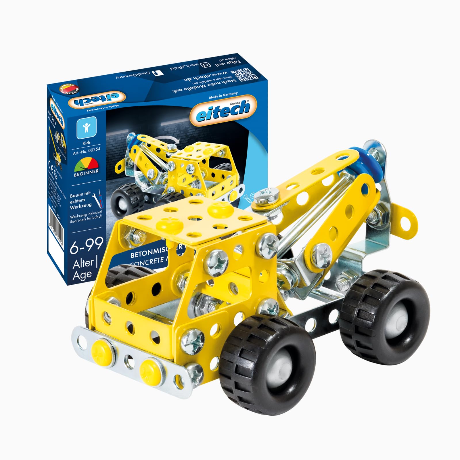 Конструктор Eitech 00254 Металлический набор Автомобиль-бетономешалка Мини для детей от 6 лет, фото №1 Конструктор Eitech 00254 Металлический набор Автомобиль-бетономешалка Мини для детей от 6 лет, фото №1