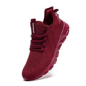 Кросівки Linenghs Чоловічі Взуття для бігу Спортивні кросівки Червоне вино, 11 UK - Фото 1