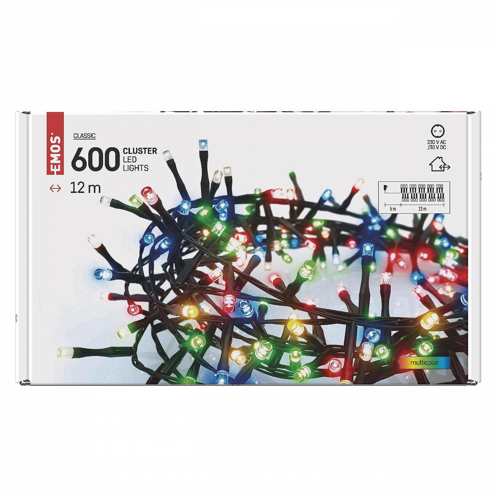 LED Гирлянда EMOS Кластер 12 м, 600 LED, разноцветная, фото №6