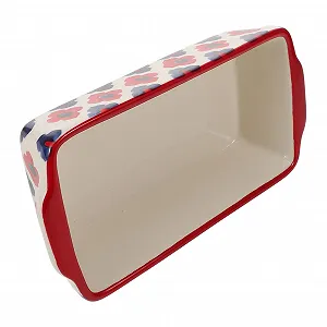 Форма для запекания TOYANDONA Большая прямоугольная керамическая с двумя ручками термостойкая и устойчивая к царапинам для духовки для подачи сыра мяса овощей и пасты можно мыть в посудомоечной машине - Фото 1