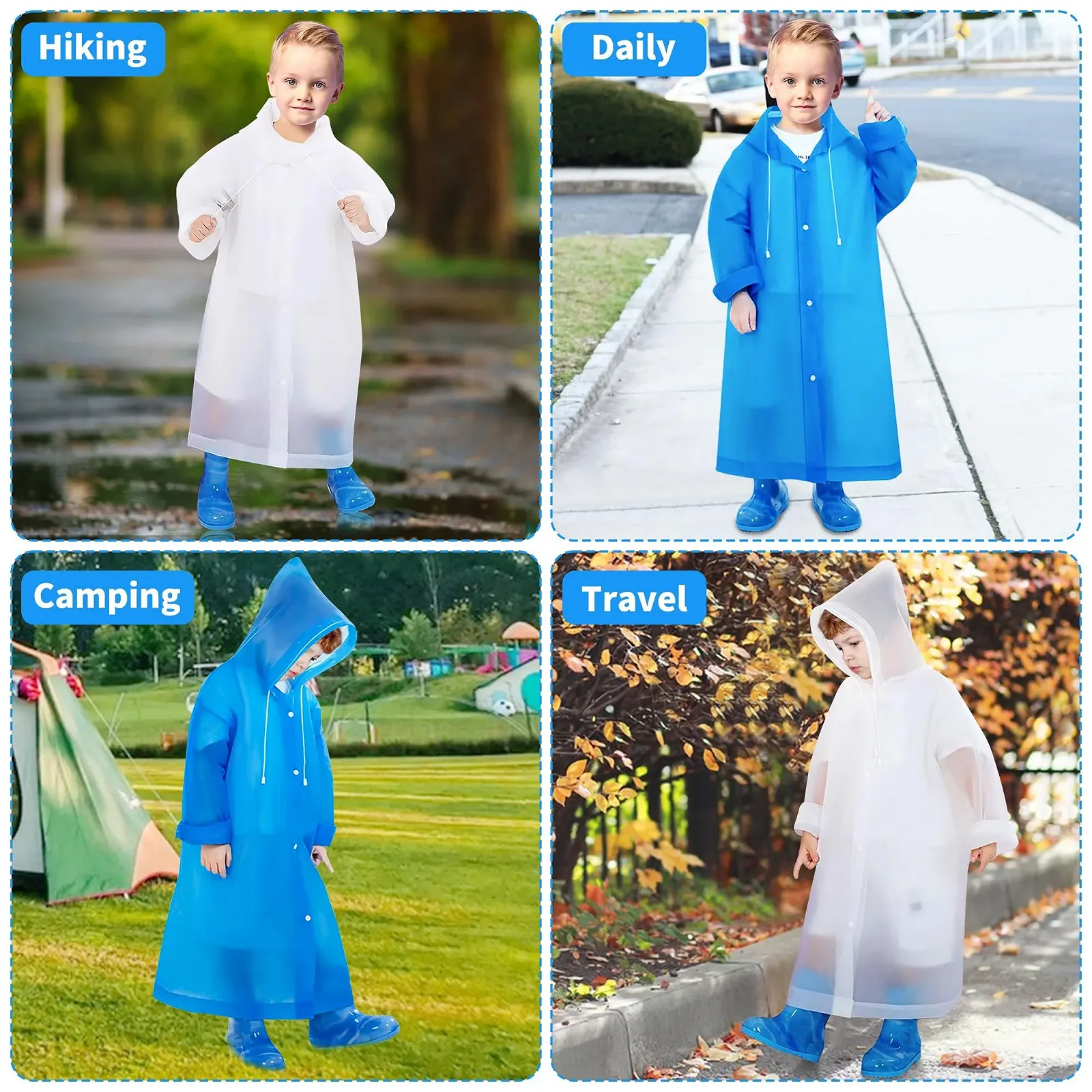 Детское дождевое пончо Domueay, фото №6