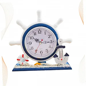 Настольные часы VICASKY Декоративные с термометром Бесшумная конструкция synthetic.ua - Фото 1