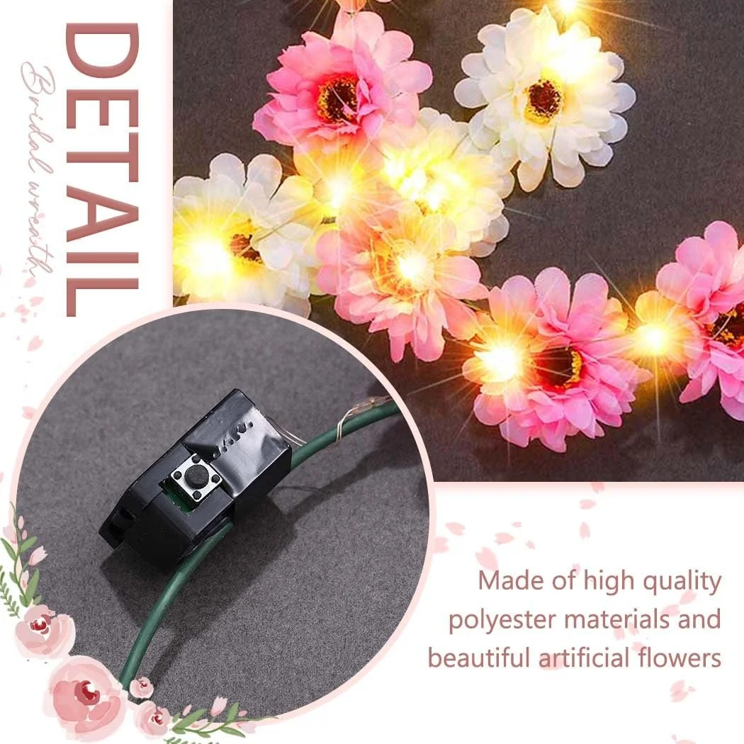 Вінок для волосся з LED підсвічуванням Zoestar, фото №6