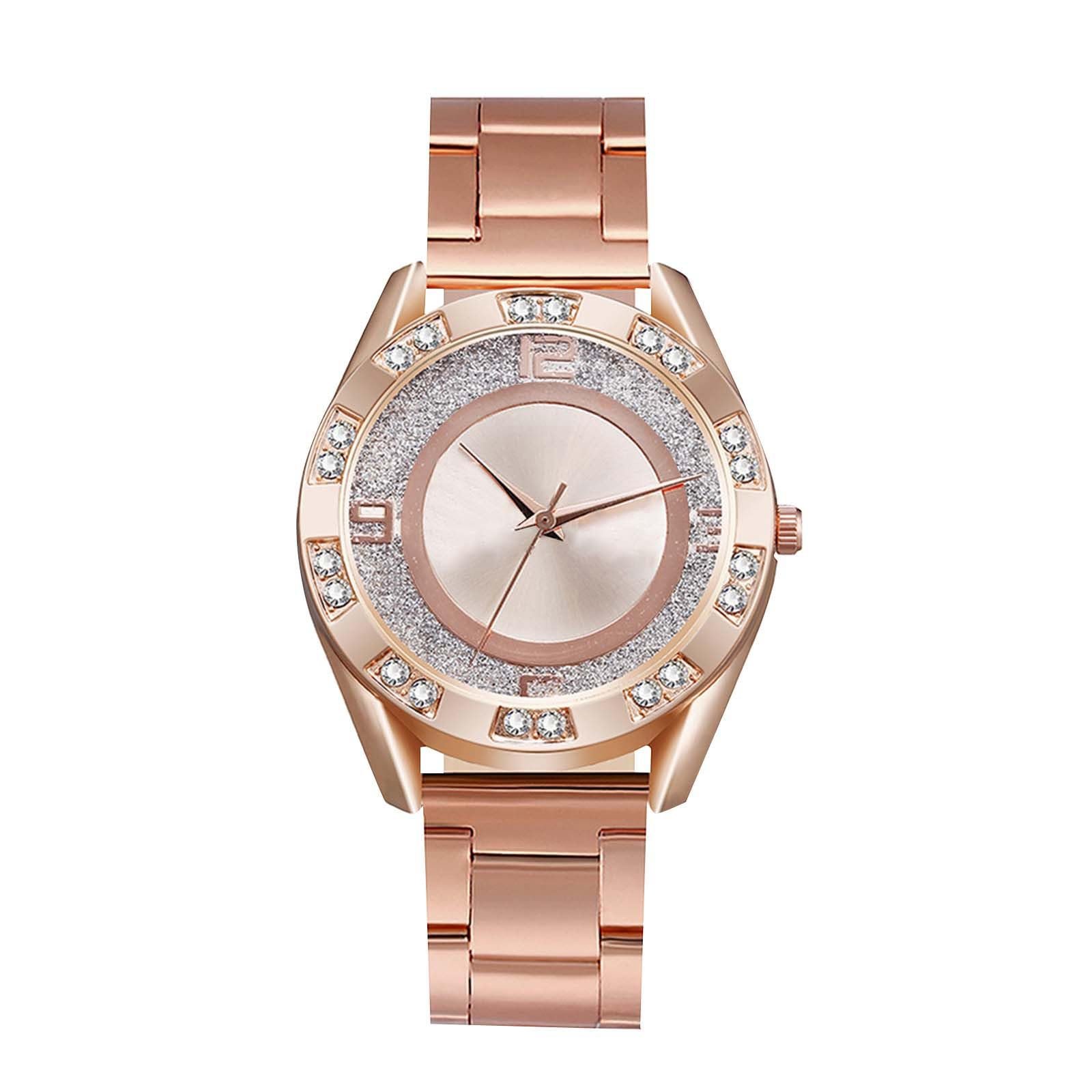 Аналоговые кварцевые часы с ремешком из нержавеющей стали (A, One Size), фото №1