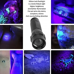 Кишеньковий Ліхтар LED 395nm Алюмінієвий сплав для виявлення сечі домашніх тварин, скорпіонів та виявлення підробок synthetic.ua - Фото 1