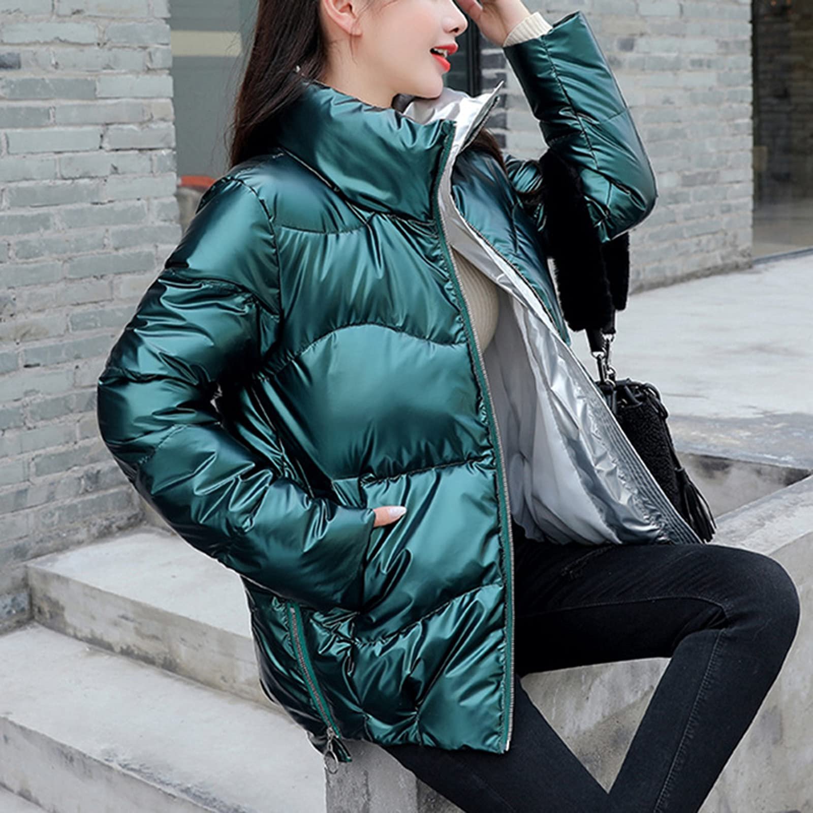 Пуховик Chnnamzu Жіночий Блискучий Зимовий, фото №7 Пуховик Chnnamzu Жіночий Блискучий Зимовий, фото №7