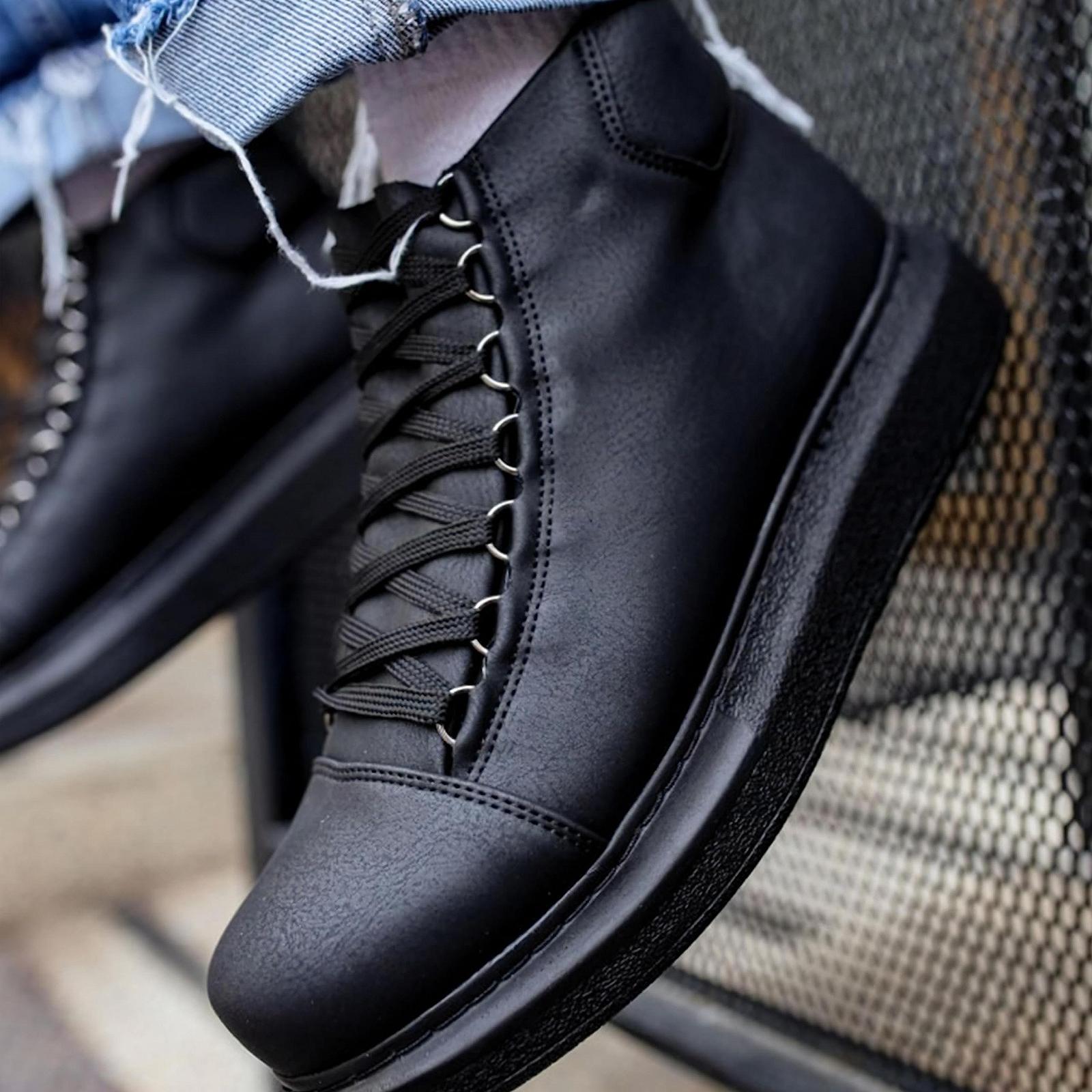 Кросівки Solaress Шкіряні Високі Модні Чоловічі, фото №2