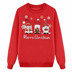 Рождественский джемпер для девочек, рождественская кофта с длинными рукавами, детский рождественский джемпер с рождественскими мотивами, повседневная рождественская рубашка, рождественский наряд для девочек-подростков - Фото 1