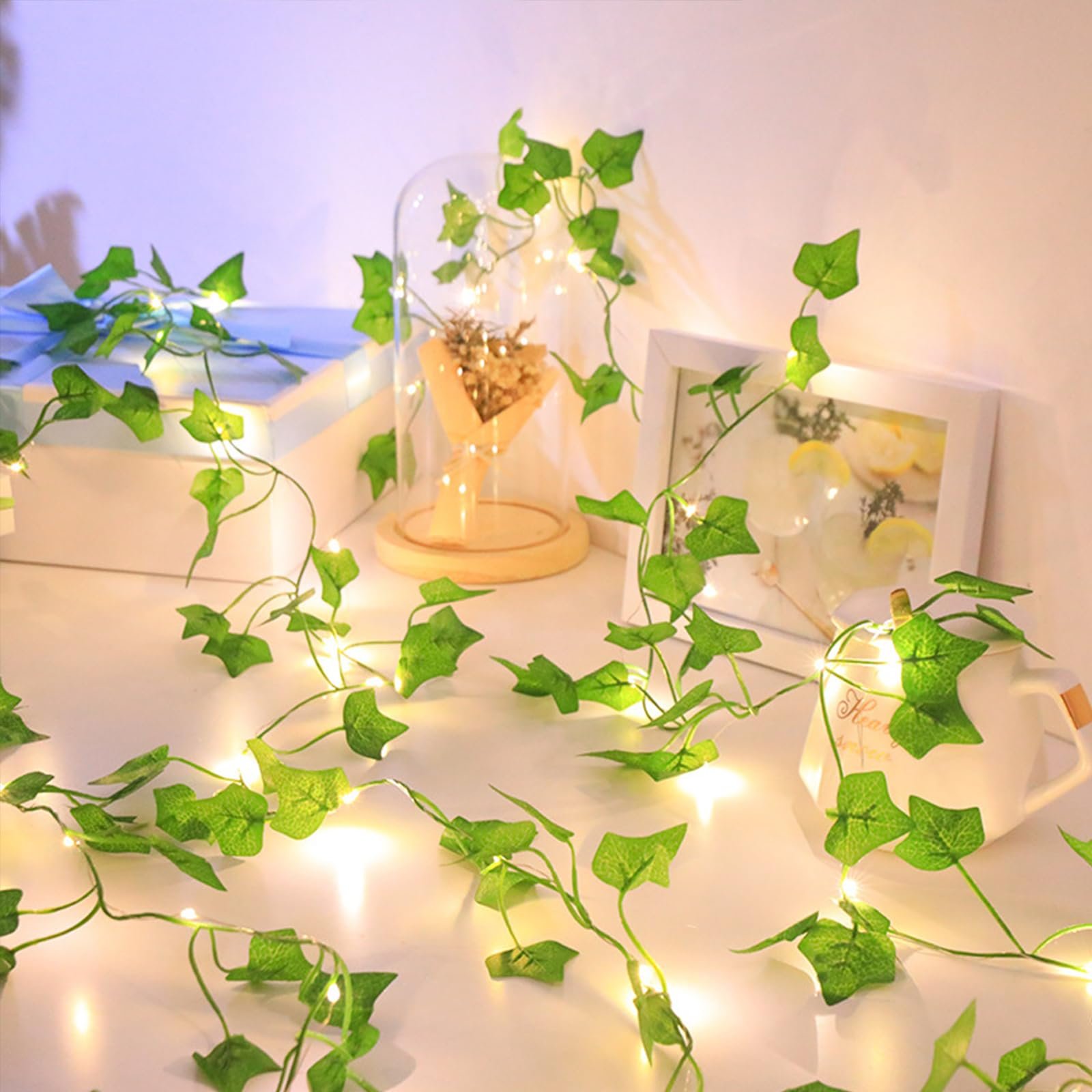 Світлодіодна гірлянда ENLACE Штучний плющ 20 LED 2 м Зелений, фото №6