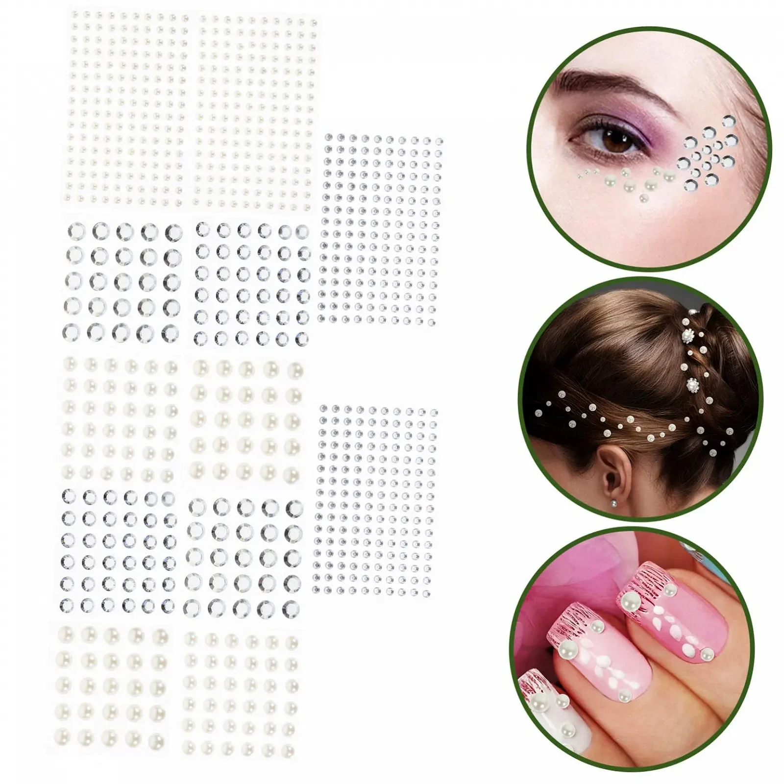 Наклейки Стрази Healvian волосся, нігтів, фото №5