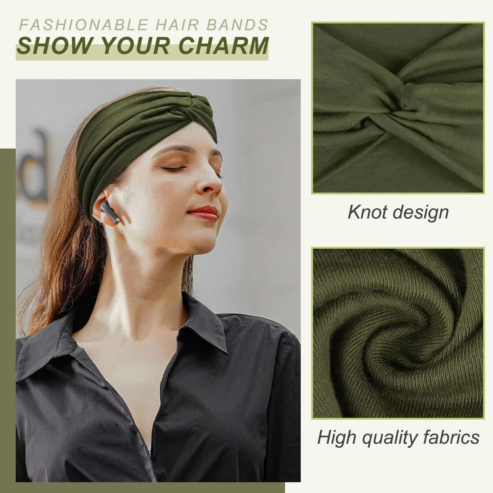 Пов'язка на голову Жіноча надширока, фото №5 Пов'язка на голову Жіноча надширока, фото №5