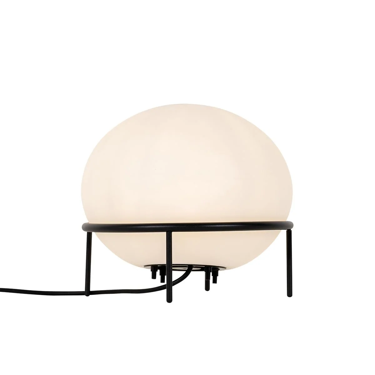 Настільна лампа вулична Qazqa Jannie пластикова кругла IP65 E27 чорна, фото №6