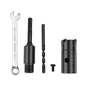 Набор сверл 30 мм (зубцы XXL) с удлинителем SDS plus 110 мм и направляющее сверло 8 x 110 мм, сверло для стеновых отверстий в кирпичной кладке и бетоне - Фото 1