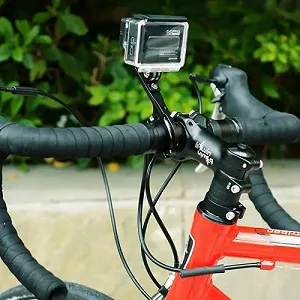 Алюмінієвий велосипедний прикріплення на трубу з витоком GoPro 5 6 7 2018 Xiaomi Yi 4k Sjcam Eken - Фото 1