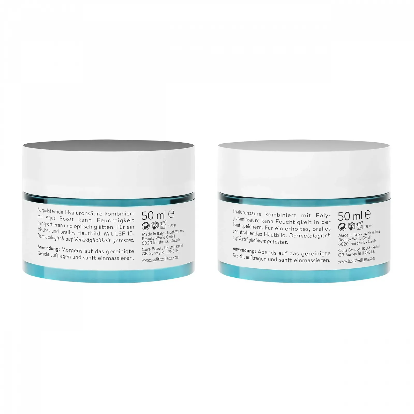 Набір для догляду за обличчям Judith Williams Hyaluronic Active Day and Night Cream 2 x 50 мл, фото №2 Набір для догляду за обличчям Judith Williams Hyaluronic Active Day and Night Cream 2 x 50 мл, фото №2