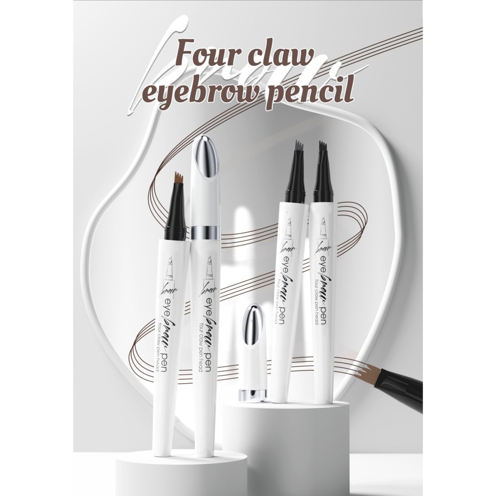 Карандаш для бровей Vierzackiger с резным узором и стойкой не размазывающейся формулой, 1 мл, цвет D, фото №4 Карандаш для бровей Vierzackiger с резным узором и стойкой не размазывающейся формулой, 1 мл, цвет D, фото №4