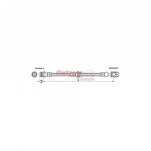 Тормозной шланг METZGER 4110259 VAG передний мост слева справа - Фото 1