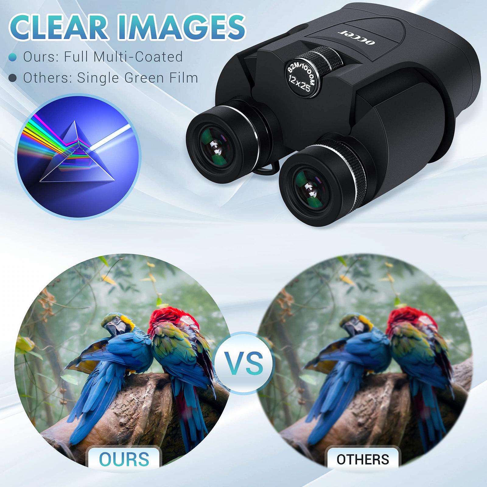 Бинокль occer Improved 12x25 Компактный, фото №5