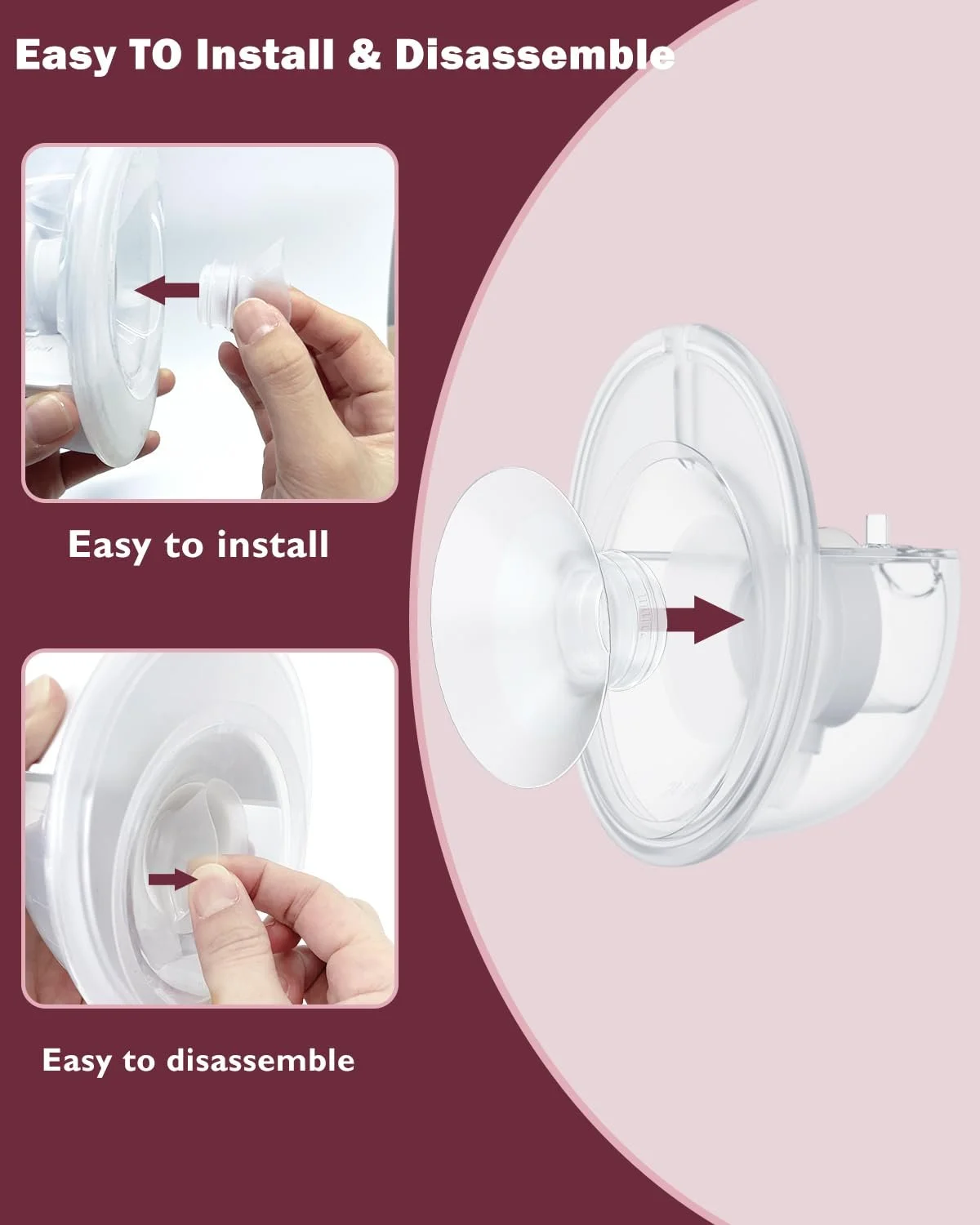 Вкладыши для фланцев 22 мм (4 шт.) Momcozy M9/M6/M5/S12 Pro/V1/V2, для Nuliie/Medela/Kissbobo/Lansinoh/eufy/NCVI/Bellababy/Jheppbay/Lulia 24 мм, фото №5 Вкладыши для фланцев 22 мм (4 шт.) Momcozy M9/M6/M5/S12 Pro/V1/V2, для Nuliie/Medela/Kissbobo/Lansinoh/eufy/NCVI/Bellababy/Jheppbay/Lulia 24 мм, фото №5