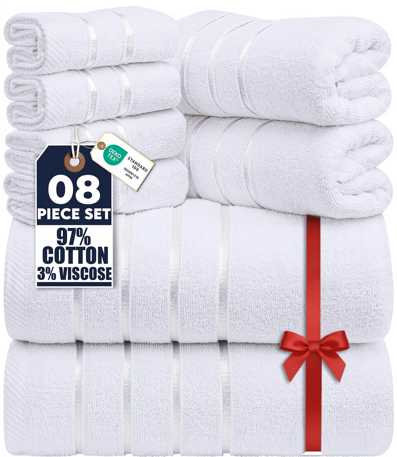 Набір бавовняних рушників Utopia Towels 8 шт. 600 г/м², фото №1