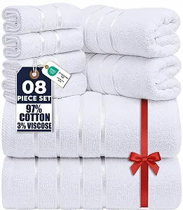 Набір бавовняних рушників Utopia Towels 8 шт. 600 г/м² - Фото 1